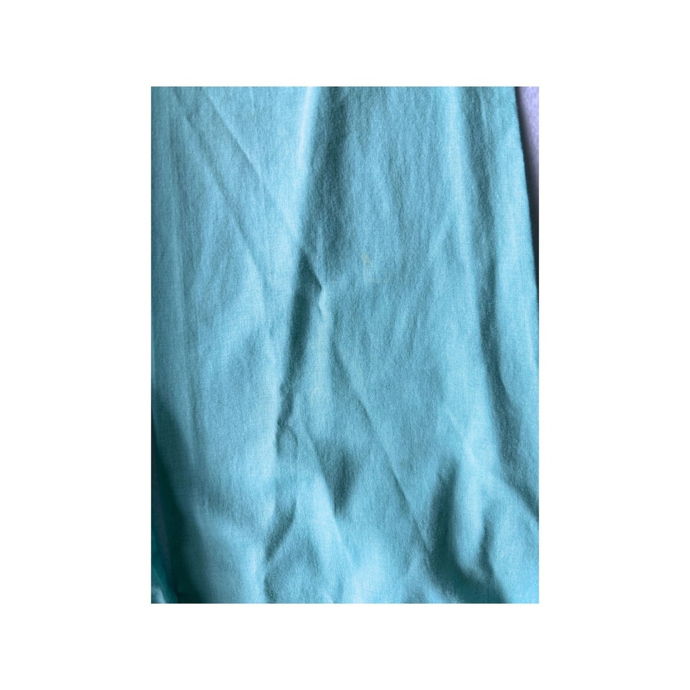 Gap Womens L Tunic Top Turquoise Blue Cotton Embroidered V-Neck Long Sleeve Boho - Picture 4 of 4